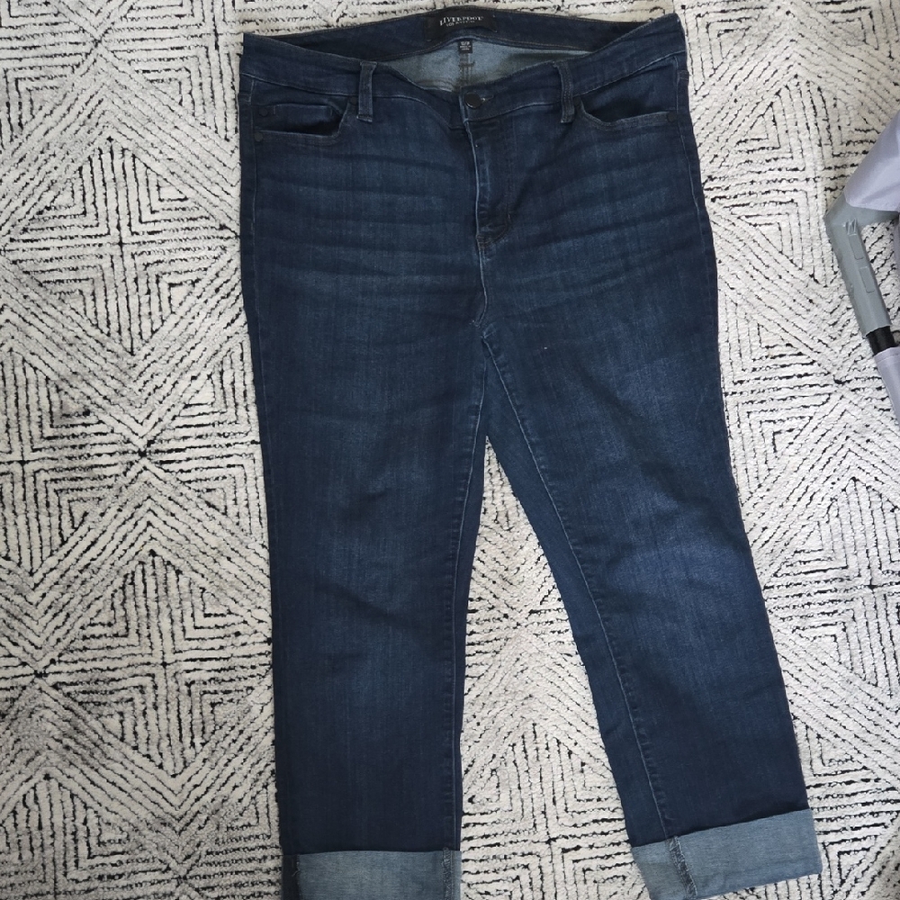 Liverpool Dark Blue Boyfriend Jeans, 12/31